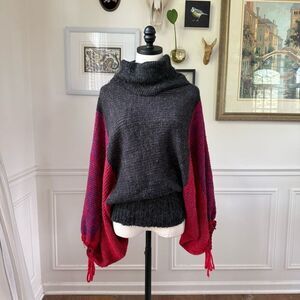 Vintage 80s 90s Gil Aimbez for Static Artsy Unique Grey Red Blue M
